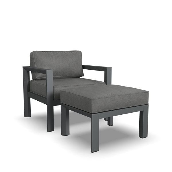 Greyson Patio Chair with Cushions and Ottoman & Reviews Joss & Main